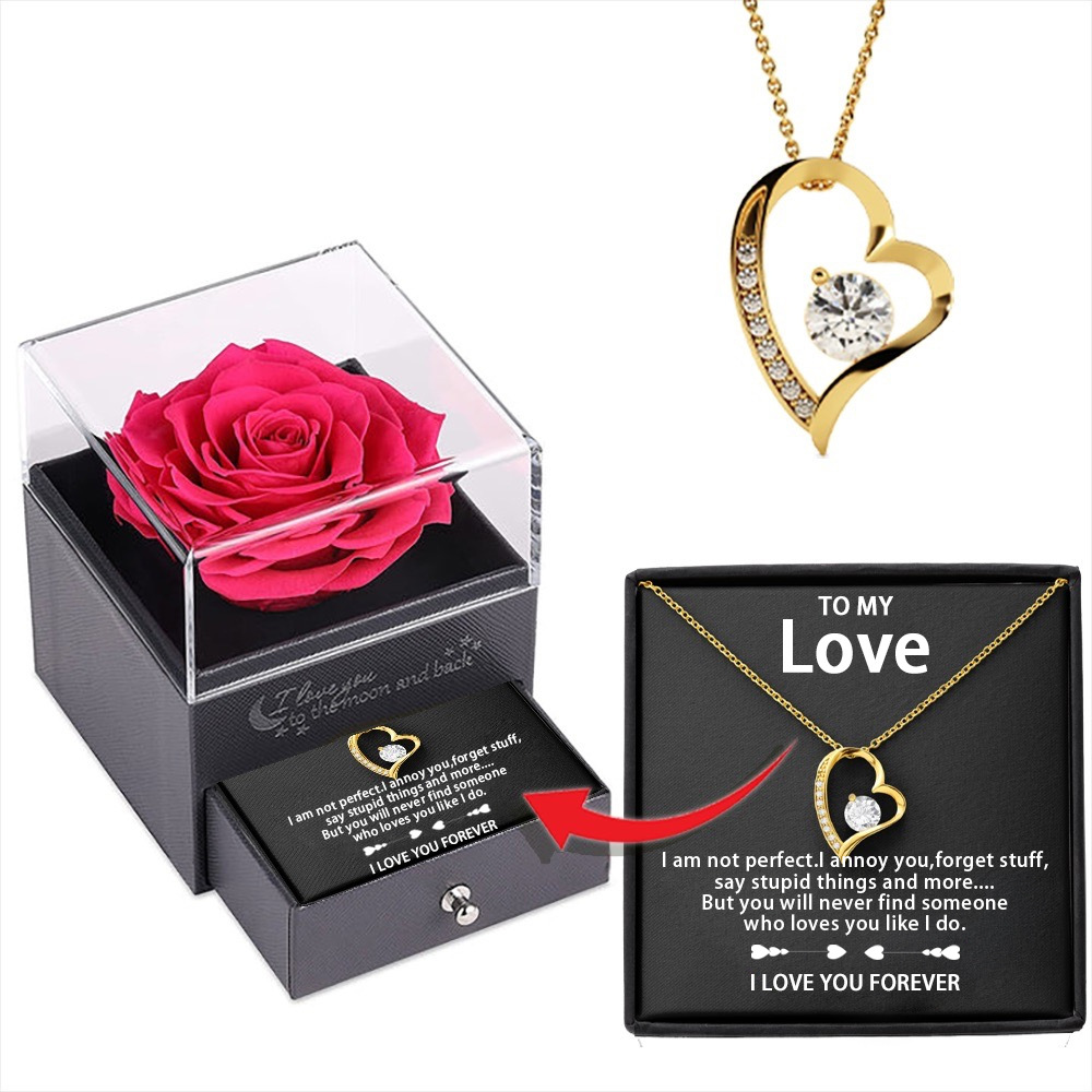 Lucky Charm Neckless - Forever Rose Gift Box