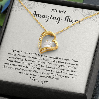 My Amazing Mom- Forever Heart Necklace