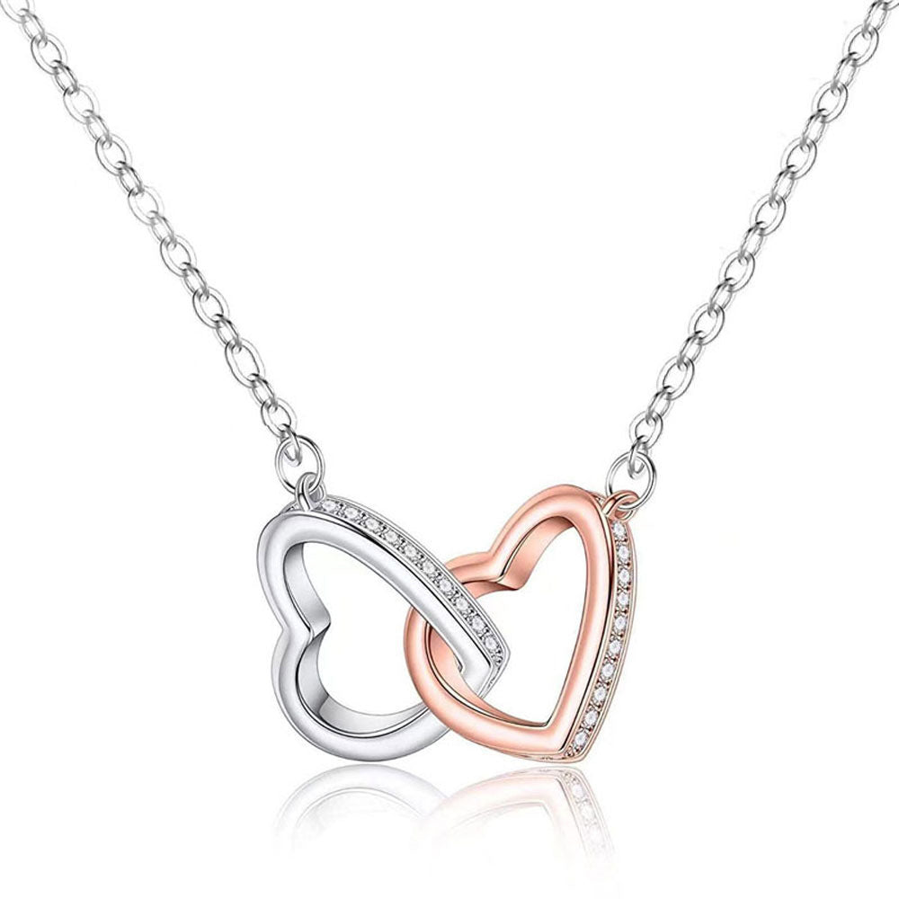 MyAura Interlocking Double Hearts Necklace - To My Soulmate