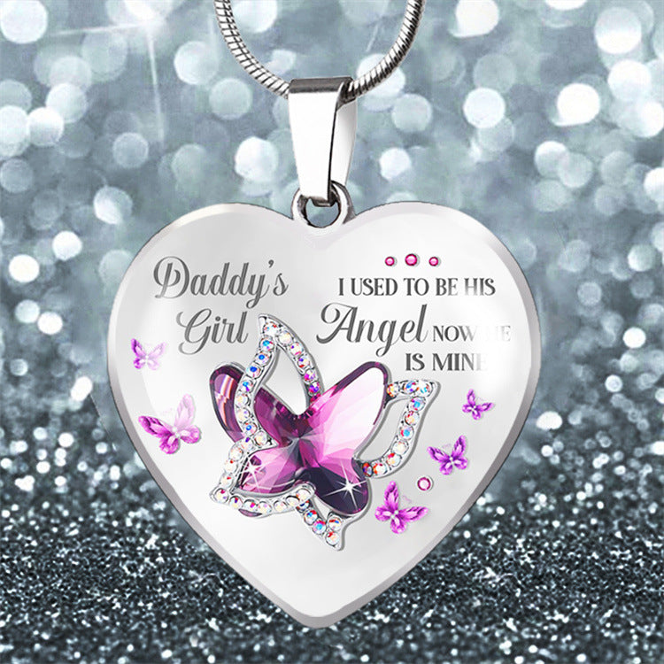 Heart-Shaped Daddy's Girl Necklace