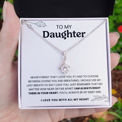 To My Daughter -Zircon Pendant Necklace