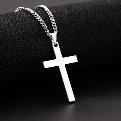 To My Son - Simple Cross Pendant Men's Necklace