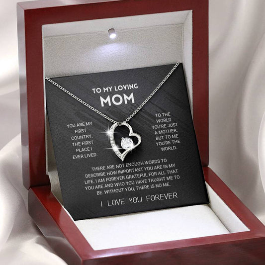 To My Loving Mom- Heart Necklace