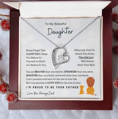 To My Beautiful Daughter- Forever Love Necklace