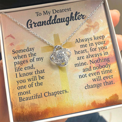 To My Granddaughter- Four-leaf Clover Necklace