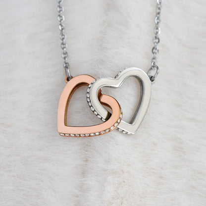 MyAura Interlocking Double Hearts Necklace - To My Soulmate