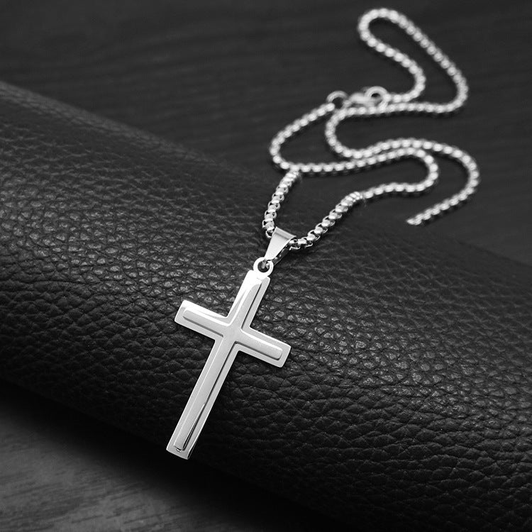 To My Son - Simple Cross Pendant Men's Necklace