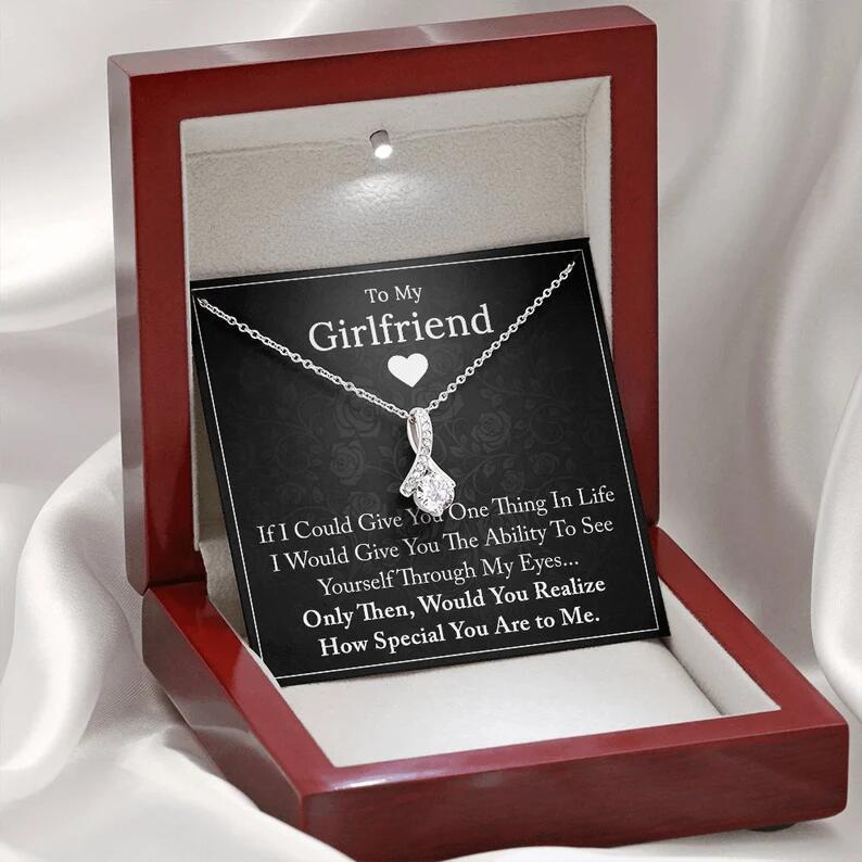 To My Girlfriend - Herringbone Necklace