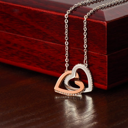 MyAura Interlocking Double Hearts Necklace - To My Soulmate